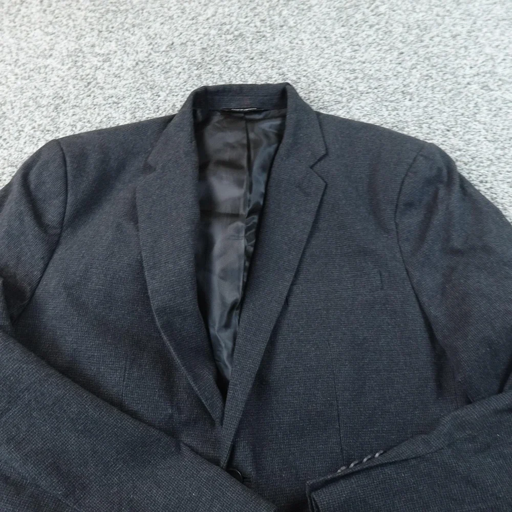 Banana Republic Blazer Mens 44 Gray Black Tailored Sport Coat Suit Jacket Top